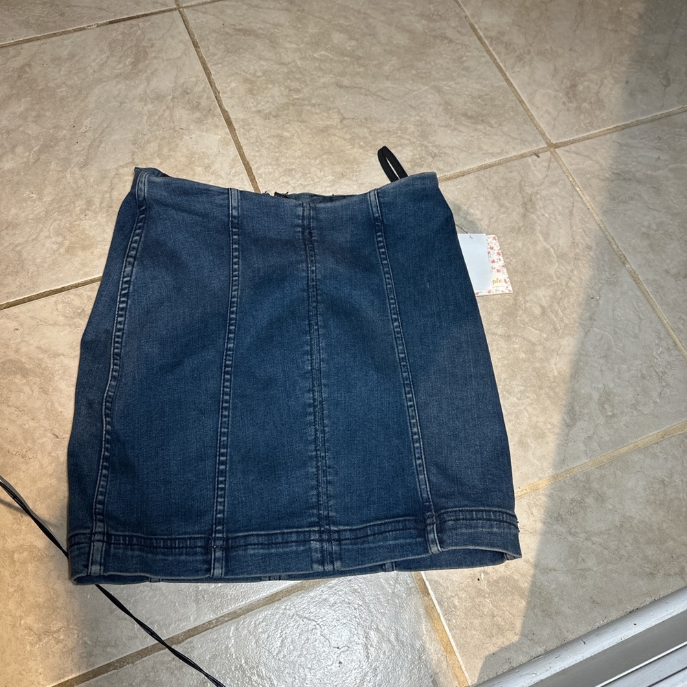 Brand new free people denim skirt.